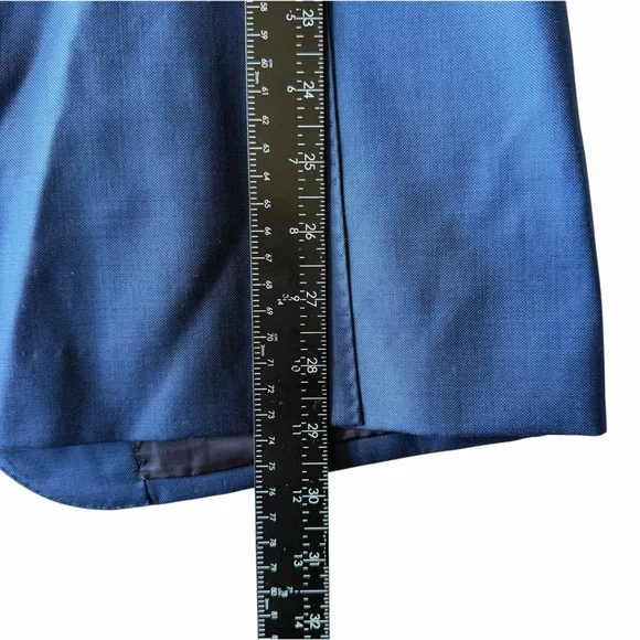 SuitSupply Havana Flap Wool Blazer 44R Blue VBC Quiet Luxury